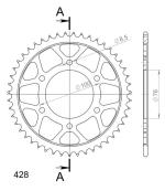 Couronne SuperProx acier RFE - 1844 43 - BLK - Black 43 dents