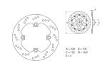 Disque de frein AR rond Fixe Brembo Serie ORO 68B40749