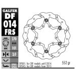 Disque de frein Wave Galfer Flottant - avant