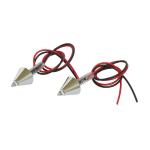 Eclairage de plaque Replay IMMATRICULATION A LEDS CONIQUE CHROME DIAM 4mm 1 LED ROUGE PAIRE