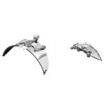 Emblème Highway Hawk Adhésif tête de mort 100 mm pour visière de phare