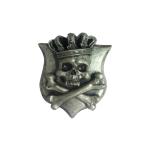 Embl&egrave;me Lethal Threat 3D SKULL ARGENT KING