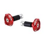 Embouts de guidon Voca Racing V2 ALU CNC ROUGE DIAM 14 mm PAIRE