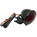 Feux arri&egrave;re Replay FEU 50 A BOITE - MOTO ROND ACIER ROUGE - LEDS STOP POSITION 8 ROUGES HOMOLOGUE CE