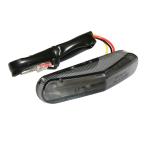 Feux arri&egrave;re Replay FEU 50 A BOITE - MOTO TRIANGLE LUXE FUME LEDS STOP LONG 82mm - LARGE 40mm - HAUT 20mm HOMOLOGUE CE