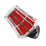 Filtre &agrave; air Replay HEXAGONAL CHROME MOUSSE ROUGE FIXATION COUDE 45 DIAM 35 - 28