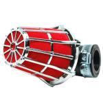 Filtre &agrave; air Replay HEXAGONAL CHROME MOUSSE ROUGE FIXATION COUDE 90 DIAM 35 - 28