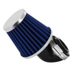 Filtre &agrave; air Replay KN MIDDLE FC CHROME - BLEU FIXATION COUDE DIAM 35 - 28