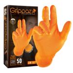 Gants d'atelier P2R NITRILE ECAILLES POISSON RESISTANT AUX PRODUITS CHIMIQUES HUILES,A ESSENCE ORANGE T10 XL BOITE 50