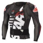 Gilet de protection Alpinestars SEQUENCE PROTECTION JACKET LONG SLEEVE - BLACK WHITE RED 2023