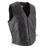 Gilet moto Soubirac CUIR LACET