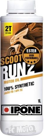 HUILE IPONE SCOOT RUN 2 100 % SYNTHETIC 2T