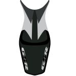 Housse de selle Bagster Acier/Noir/Gris Clair/Lettres Noires
