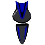 Housse de selle Bagster Azur Nacré/Noir/Lettres Blanches