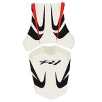 Housse de selle Bagster Blanc/Noir/Rouge/Lettres Noires