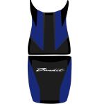 Housse de selle Bagster Bleu Fonc&eacute;/Noir Lettres Blanches