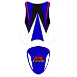Housse de selle Bagster Bleu/Blanc/Noir/Rouge/Lettres Rouges