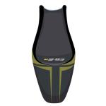 Housse de selle Bagster Noir Mat/Or/Lettres Grises claires