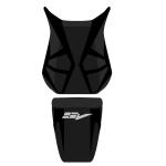 Housse de selle Bagster Noir/Noir Mat/Lettres Grises claires