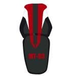 Housse de selle Bagster Noir/Rouge/Blanc/Lettres Rouges