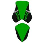 Housse de selle Bagster Noir/Vert/Lettres Vertes