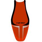 Housse de selle Bagster Orange/Gris Clair/Noir/Lettres Noires