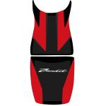 Housse de selle Bagster Rouge/Noir Lettres Blanches