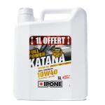 Huile moteur Ipone FULL POWER KATANA - 10W40 100% synthèse - 4 Litres + 1 litre gratuit
