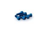 Kit Visserie Car&eacute;nage Puig En Aluminium Anodis&eacute; Bleu Blister 6 vis allen M6x15mm