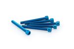 Kit Visserie Car&eacute;nage Puig En Aluminium Anodis&eacute; Bleu Blister 6 vis allen M6x55mm