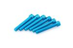 Kit Visserie Car&eacute;nage Puig En Aluminium Anodis&eacute; Bleu Blister 6 vis allen M8x50mm