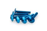 Kit Visserie Car&eacute;nage Puig En Aluminium Anodis&eacute; Bleu Blister 6 vis bomb&eacute; M6x30mm