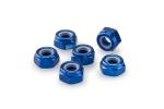Kit Visserie Car&eacute;nage Puig En Aluminium Anodis&eacute; Bleu Blister 6 &eacute;crou M6