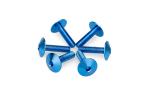 Kit Visserie Car&eacute;nage Puig En Aluminium Anodis&eacute; Bulles Bleu 6 Vis M5x15 T&ecirc;te diam&egrave;tre 13,9mm