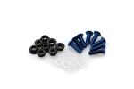 Kit Visserie Car&eacute;nage Puig En Aluminium Anodis&eacute; Bulles Bleu BLISTER 6 VIS M5 ECROUS