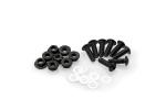 Kit Visserie Car&eacute;nage Puig En Aluminium Anodis&eacute; Bulles Noire BLISTER 6 VIS M5 ECROUS