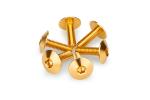 Kit Visserie Car&eacute;nage Puig En Aluminium Anodis&eacute; Bulles Or 6 Vis M6x20 T&ecirc;te diam&egrave;tre 16,8mm