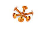 Kit Visserie Car&eacute;nage Puig En Aluminium Anodis&eacute; Bulles Orange 6 Vis M5x15 T&ecirc;te diam&egrave;tre 13,9mm