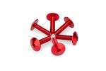 Kit Visserie Car&eacute;nage Puig En Aluminium Anodis&eacute; Bulles Rouge 6 Vis M5x15 T&ecirc;te diam&egrave;tre 13,9mm
