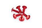 Kit Visserie Car&eacute;nage Puig En Aluminium Anodis&eacute; Bulles Rouge 6 Vis M6x20 T&ecirc;te diam&egrave;tre 13,9mm