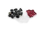 Kit Visserie Car&eacute;nage Puig En Aluminium Anodis&eacute; Bulles Rouge BLISTER 6 VIS M5