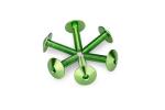 Kit Visserie Car&eacute;nage Puig En Aluminium Anodis&eacute; Bulles Vert 6 Vis M5x15 T&ecirc;te diam&egrave;tre 13,9mm