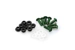 Kit Visserie Car&eacute;nage Puig En Aluminium Anodis&eacute; Bulles Vert BLISTER 6 VIS M5 ECROUS