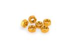 Kit Visserie Car&eacute;nage Puig En Aluminium Anodis&eacute; Jaune BLISTER 6 &eacute;crous M8