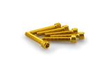 Kit Visserie Car&eacute;nage Puig En Aluminium Anodis&eacute; Jaune Blister 6 vis allen M6x35mm