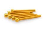 Kit Visserie Car&eacute;nage Puig En Aluminium Anodis&eacute; Jaune Blister 6 vis allen M6x55mm