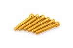 Kit Visserie Car&eacute;nage Puig En Aluminium Anodis&eacute; Jaune Blister 6 vis allen M8x50mm