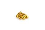 Kit Visserie Car&eacute;nage Puig En Aluminium Anodis&eacute; Jaune Blister 6 vis bomb&eacute; M5X15mm