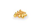 Kit Visserie Car&eacute;nage Puig En Aluminium Anodis&eacute; Jaune Blister 6 vis bomb&eacute; M5x20mm