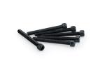 Kit Visserie Car&eacute;nage Puig En Aluminium Anodis&eacute; Noire Blister 6 vis allen M6x55mm